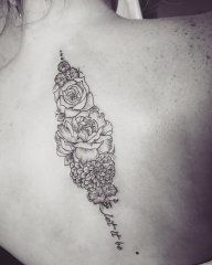 Fineline Flower Tattoo